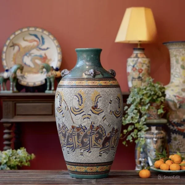 The Cham Dance Ceramic Vase