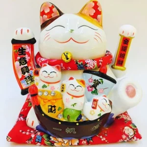 Handmade Ceramic Craft - Lucky Maneki Neko (Model 15)